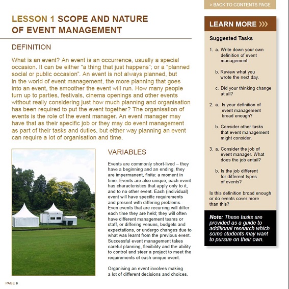 Online Event Management Courses Managing Events Distance Education